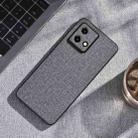 For Motorola Edge 40 Neo Cloth Texture PU + TPU Phone Case(Grey) - 1