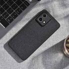 For Motorola Edge 40 Neo Cloth Texture PU + TPU Phone Case(Black) - 1