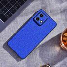 For Motorola Edge 40 Neo Cloth Texture PU + TPU Phone Case(Blue) - 1