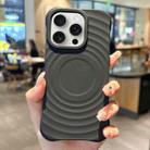 For iPhone 15 Pro Max Ring Texture TPU Phone Case(Black) - 1