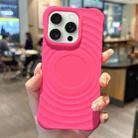 For iPhone 15 Pro Ring Texture TPU Phone Case(Rose Red) - 1