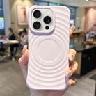 For iPhone 15 Pro Ring Texture TPU Phone Case(Light Purple) - 1