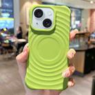 For iPhone 15 Ring Texture TPU Phone Case(Green) - 1