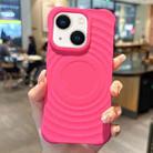 For iPhone 14 Plus Ring Texture TPU Phone Case(Rose Red) - 1