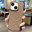 For iPhone 14 Plus Ring Texture TPU Phone Case(Khaki) - 1