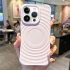 For iPhone 14 Pro Ring Texture TPU Phone Case(Light Purple) - 1