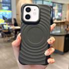 For iPhone 12 Ring Texture TPU Phone Case(Black) - 1