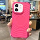 For iPhone 12 Ring Texture TPU Phone Case(Rose Red) - 1