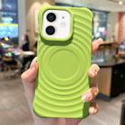 For iPhone 12 Ring Texture TPU Phone Case(Green) - 1