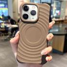 For iPhone 11 Pro Max Ring Texture TPU Phone Case(Khaki) - 1