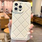 For iPhone 15 Pro Max Lambskin Texture Matte TPU Phone Case(White) - 1