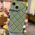 For iPhone 15 Plus Lambskin Texture Matte TPU Phone Case(Green) - 1