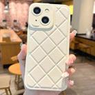 For iPhone 15 Plus Lambskin Texture Matte TPU Phone Case(White) - 1