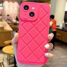 For iPhone 15 Lambskin Texture Matte TPU Phone Case(Rose Red) - 1