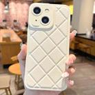 For iPhone 14 Plus Lambskin Texture Matte TPU Phone Case(White) - 1