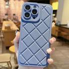 For iPhone 14 Pro Lambskin Texture Matte TPU Phone Case(Blue) - 1