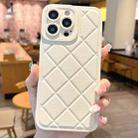 For iPhone 14 Pro Max Lambskin Texture Matte TPU Phone Case(White) - 1