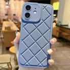 For iPhone 12 Lambskin Texture Matte TPU Phone Case(Blue) - 1