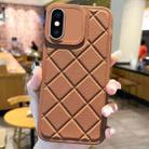 For iPhone XS Max Lambskin Texture Matte TPU Phone Case(Brown) - 1