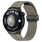 18mm Groove Folding Black Buckle Silicone Watch Band(Space Grey) - 1