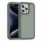 For iPhone 15 Pro Max Guard Frosted Double Layer Phone Case(Green) - 1