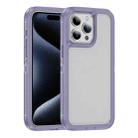 For iPhone 15 Pro Guard Frosted Double Layer Phone Case(Light Purple) - 1