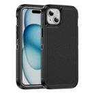 For iPhone 15 Guard Frosted Double Layer Phone Case(Black) - 1