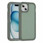 For iPhone 15 Guard Frosted Double Layer Phone Case(Green) - 1