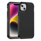 For iPhone 14 Guard Frosted Double Layer Phone Case(Black) - 1