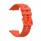 For Samsung Galaxy Fit 3 Solid Color Buckle Silicone Watch Band(Orange) - 1