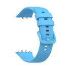 For Samsung Galaxy Fit 3 Solid Color Buckle Silicone Watch Band(Sky Blue) - 1