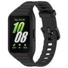 For Samsung Galaxy Fit 3 Solid Color Integrated TPU Watch Band(Black) - 1