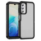 For Samsung Galaxy A52 4G / 5G Guard Frosted Double Layer Phone Case(Black+Transparent) - 1