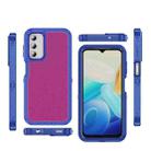 For Samsung Galaxy A15 5G / 4G Guard Frosted Double Layer Phone Case(Blue+Rose Red) - 2