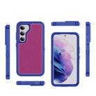 For Samsung Galaxy S22 5G Guard Life Waterproof Frosted Phone Case(Blue+Rose Red) - 2