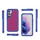 For Samsung Galaxy S22+ 5G Guard Life Waterproof Frosted Phone Case(Blue+Rose Red) - 2