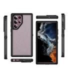 For Samsung Galaxy S22 Ultra 5G Guard Life Waterproof Frosted Phone Case(Black+Transparent) - 2