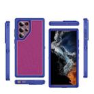 For Samsung Galaxy S22 Ultra 5G Guard Frosted Double Layer Phone Case(Blue+Rose Red) - 2