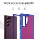 For Samsung Galaxy S22 Ultra 5G Guard Frosted Double Layer Phone Case(Blue+Rose Red) - 3