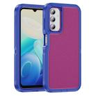 For Samsung Galaxy S23 FE 5G Guard Frosted Double Layer Phone Case(Blue+Rose Red) - 1