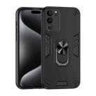 For vivo V29 5G Shockproof Metal Ring Holder Phone Case(Black) - 1