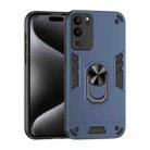 For vivo V29 5G Shockproof Metal Ring Holder Phone Case(Blue) - 1