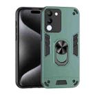 For vivo V29e 5G Shockproof Metal Ring Holder Phone Case(Green) - 1