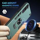 For vivo V40 Lite 5G IDN Shockproof Metal Ring Holder Phone Case(Green) - 2