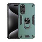 For Huawei nova 9 Shockproof Metal Ring Holder Phone Case(Green) - 1