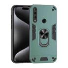 For Huawei Y9 Prime 2019 Shockproof Metal Ring Holder Phone Case(Green) - 1