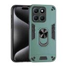 For Honor X6a Shockproof Metal Ring Holder Phone Case(Green) - 1