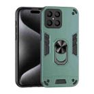 For Honor X8 Shockproof Metal Ring Holder Phone Case(Green) - 1