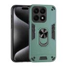 For Honor X8a Shockproof Metal Ring Holder Phone Case(Green) - 1