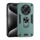 For Honor X9 Shockproof Metal Ring Holder Phone Case(Green) - 1